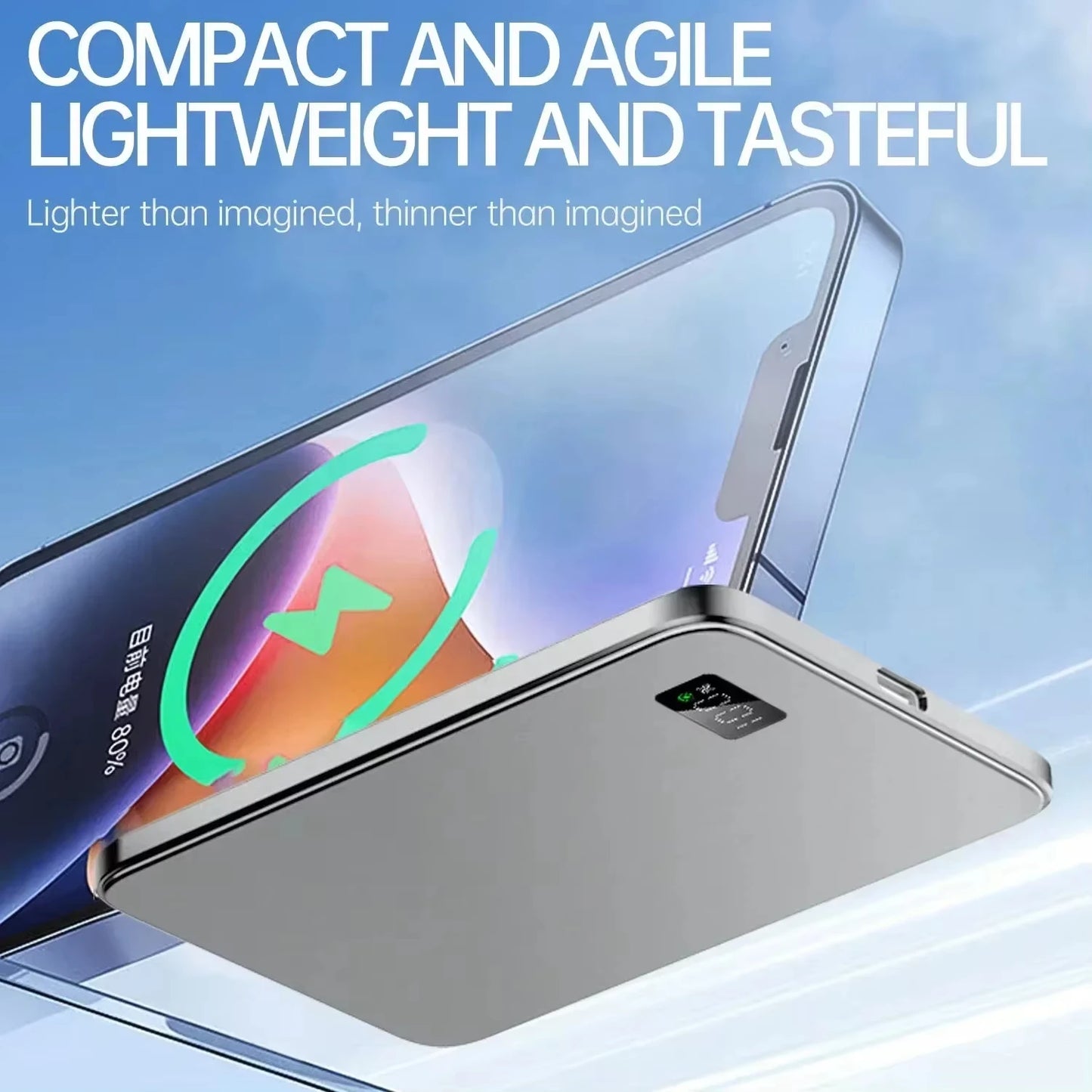 Lenovo PD22.5W Fast Charging Magsafe External Battery Magnetic Wireless Power Bank 500000mAh For iPhone Samsung