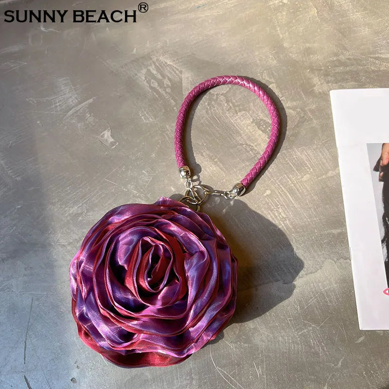 Party Clutch Fairy Hostess Flower Silk Mini Banquet Lipstick Key Purse Luxury Tote Designer Lady Prom Crossbody Handbags