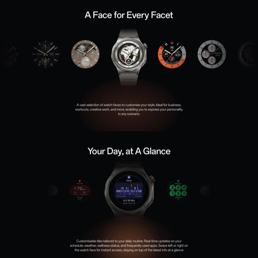 [New Arrival] Global Version Smartwatch OPPO Watch X3 Snapdragon W5 Up to 16 Days of Battery Life AMOLED Display NFC IP68