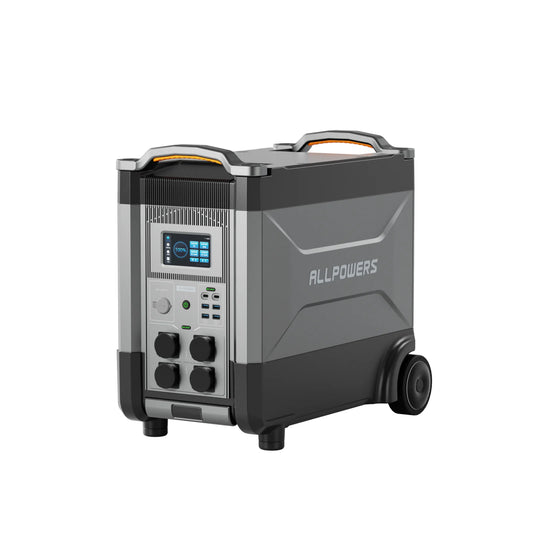 ALLPOWERS R4000 LiFePO4 Battery, 3600Wh Power Station 4000W Portable Generator, Expandable Battery for Power Outage, Travel，UPS