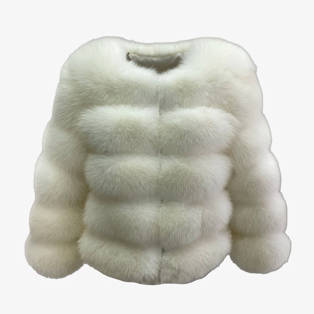 Women's Fur Coat Fox Fur Jackets for Women Clothing Natural Real Fox Fur Jacket Coats for Women Fur Jacket in Promotion