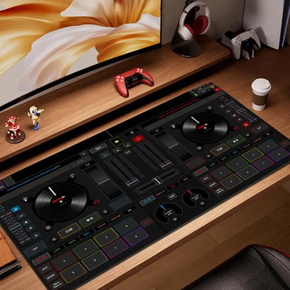 Radio Dj Workbench Large Gaming Mousepad Keyboard Gamer Mouse Pad on The Table Speed Desk Mat Anime 900x400 1000x500 Mouse Mat