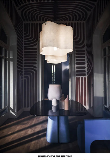 Designer Cloud Pendant Light for High Ceiling Lobby Wabi Sabi LED Hanging Chandelier For Parlor Restaurant Hotel Project Lights