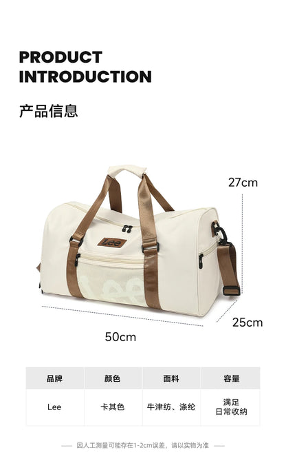 LEE Smart Gym Duffel Bag with Shoe Compartment Dry Wet Bag Men Women Waterproof Large Size Sport Training Luggage Travel Bag