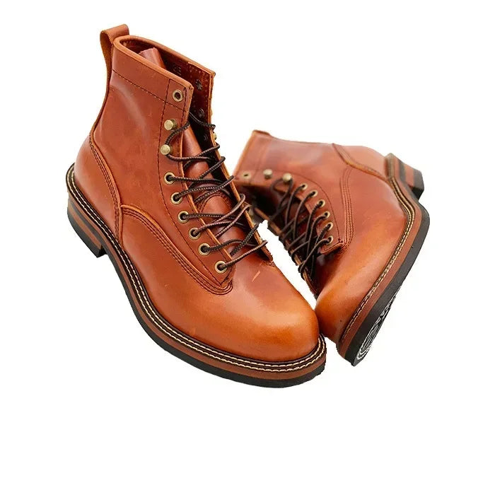Men High Quality Brand Outdoor Genuine Leather Boots Special Desert Combat Boots Men's Designer Shoes Ankle