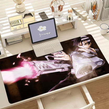 Anime S-Soul E-Eater Mouse Pad Anti Slip Rubber Edge Locked Thickened Laptop Gaming Desk Mat
