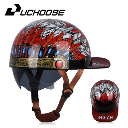 Vintage personalized men's and women's baseball caps motorcycle helmets ladybug helmets electric car baseball caps, half helmets
