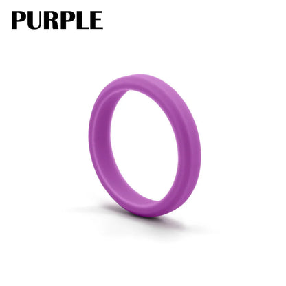 1pc Sports Hypotenuse Silicone Ring 7 Color for Women Wedding Rubber Bands Hypoallergenic Flexible Finger Rings