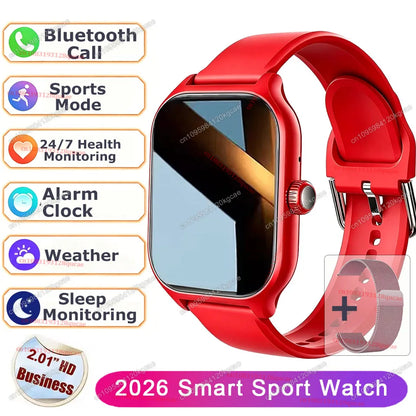 Men Women Smart Watch 2.01'' Waterproof Fitness Sports Watch Answer Call Sleep Sport Pedometer Information Alerts Smartwatch New