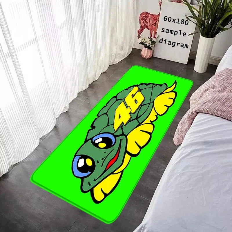 Valentino Rossi 46 The Doctor Runner Rug MotoGP Themed Non Slip Long Floor Mat for Bedroom Living Room