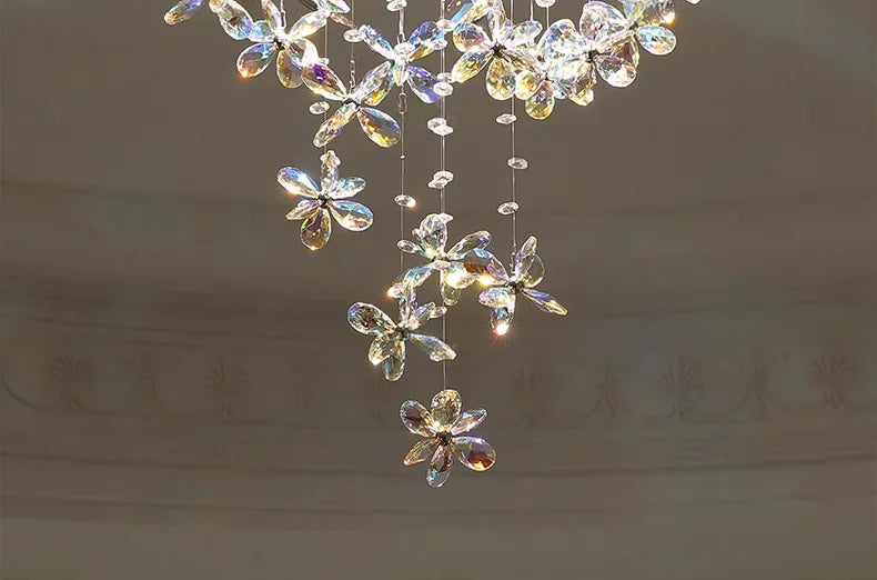 Vintage Crystal Ceiling Pendant Shining Creative LED Hanging Lamp Living Room Restaurant Chandelier Mood Light Indoor Lights