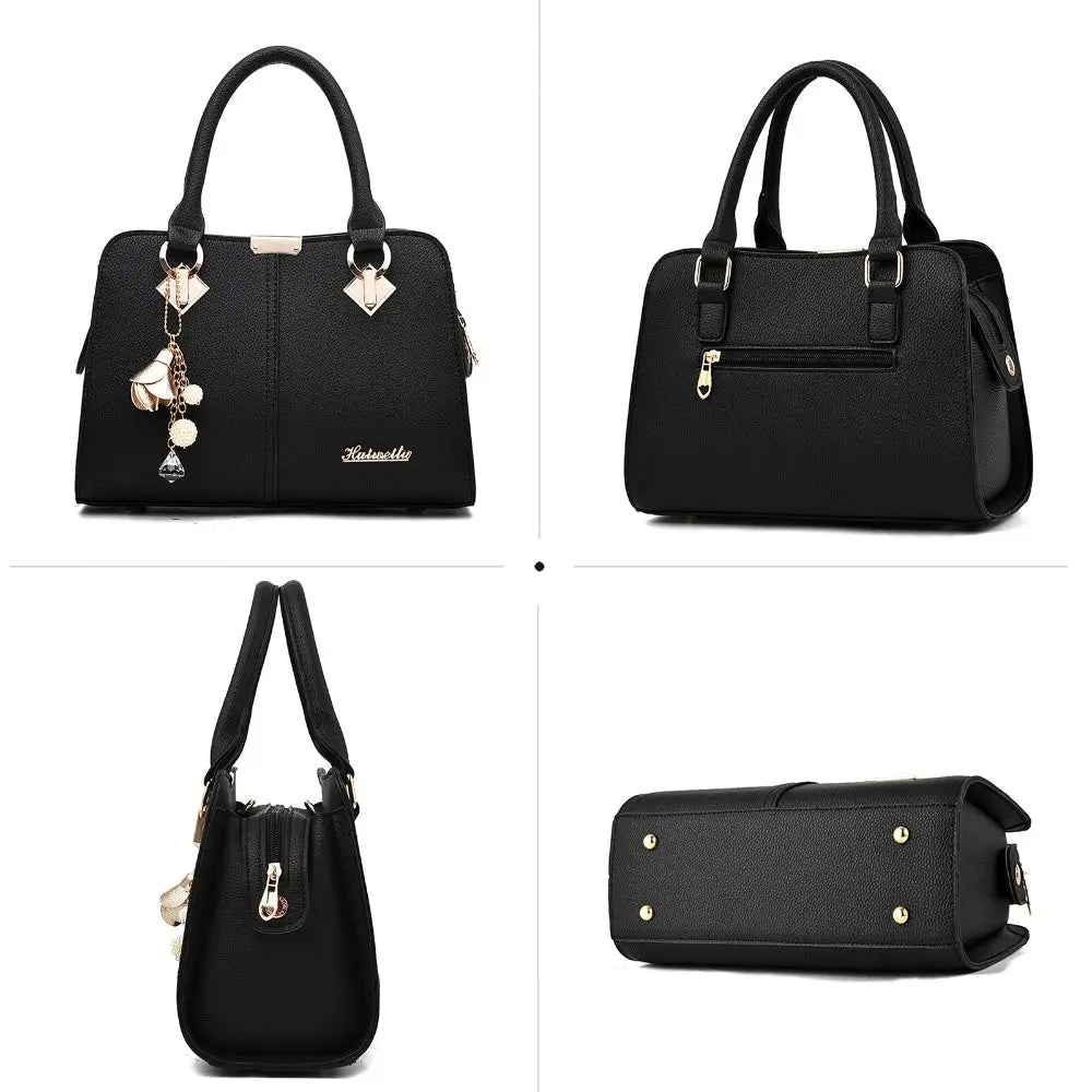 Fashion PU Leather Ladies Hand Bags Large Capacity Casual Versatile Hand-Held Shoulder Bag Messenger Bags Women
