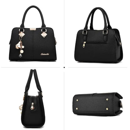 Fashion PU Leather Ladies Hand Bags Large Capacity Casual Versatile Hand-Held Shoulder Bag Messenger Bags Women