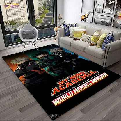 My Hero Cartoon Anime Carpet for Living Room Bedroom Table Cinema Rug Kitchen Door Kids Un-slip Floor Mat Alfombra Birthday gift