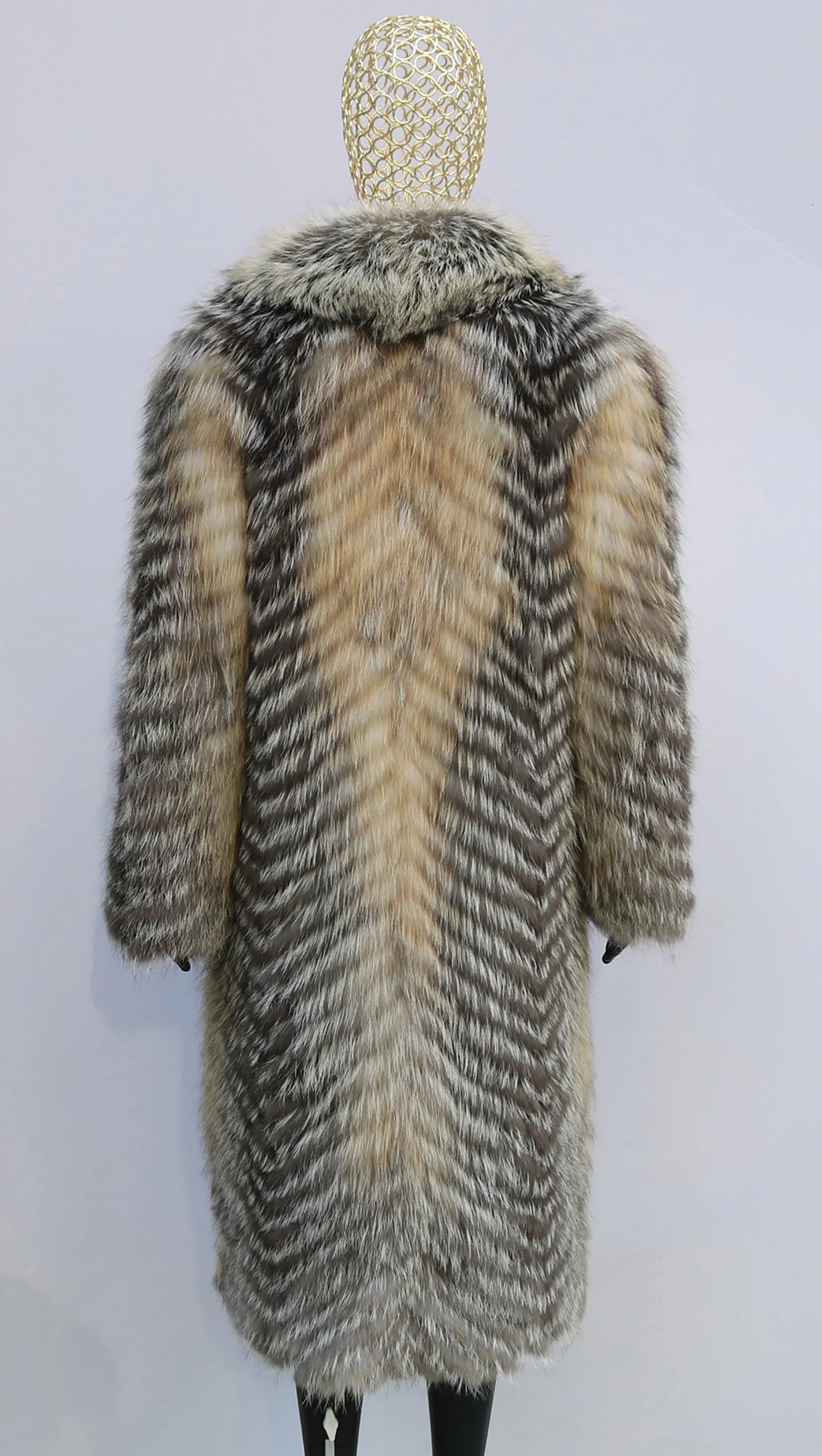 2025 Women's Real Fox Fur Winter Coat X-Long Natural Fluffy Luxe Jacket Streetwear Fashion