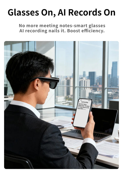 2026 AI Smart Glasses 800W Pixel Camera Translation Glasses Photo Video Recording Bluetooth 5.4 Call Waterproof Smart Sunglasses