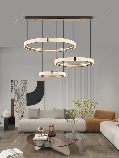 Modern design creative round simple chandelier ring Lights suitable for living room bedroom restaurant home round Pendant Lights