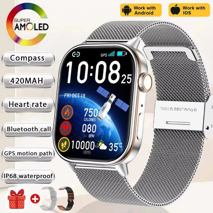 2026 New Multifunctional Smartwatch Women Gift Built-in GPS Bluetooth Call Music Fitness Sports Bracelet Sleep Monitor Watch Lad