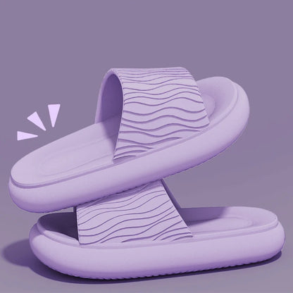 Soft Bottom Eva Cloud Slippers Women Red Thick Platform Pillow Slides Woman 2025 Summer Non Slip Beach Sandals Couple Flip Flops