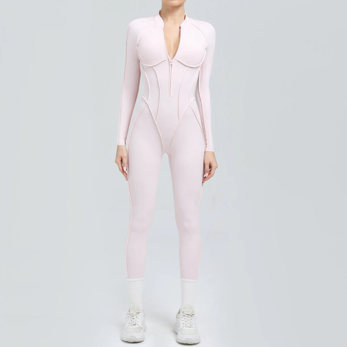 One Pieces Long Jumpsuits Sexy Womens Overalls Mono Streetwear Yellow Body Long Sleeves Woman Clothing Summer Gym Sportswear