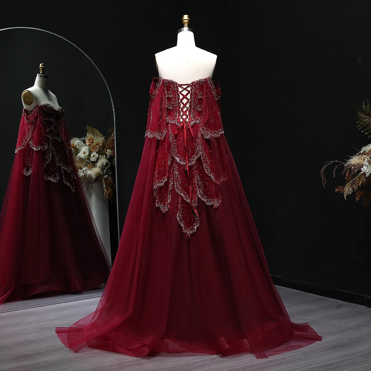Sharon Said Elegant Off Shoulder Sage Green Evening Dress with Cape Sleeves Sweetheart Luxury for Weddig Party SS215 Customized