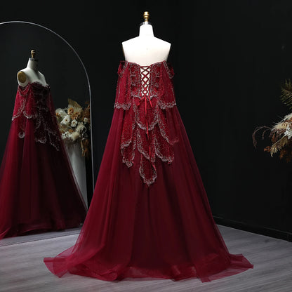 Sharon Said Elegant Off Shoulder Sage Green Evening Dress with Cape Sleeves Sweetheart Luxury for Weddig Party SS215 Customized