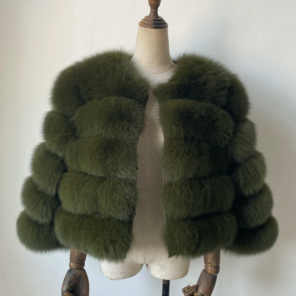 Winter Women's Cold Coat Top Fox Jackets For Women clothing Natural Real fox Fur Jacket Coats For Women Fur Jacket In Promotion