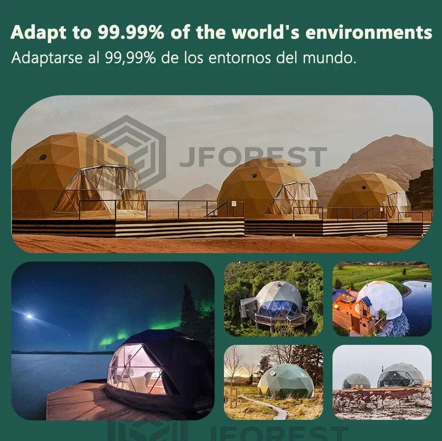Premium Geodesic Dome Tent for Eco Resort Glamping Farm Stay Outdoor Accommodation Investment Project Business Solution Kit