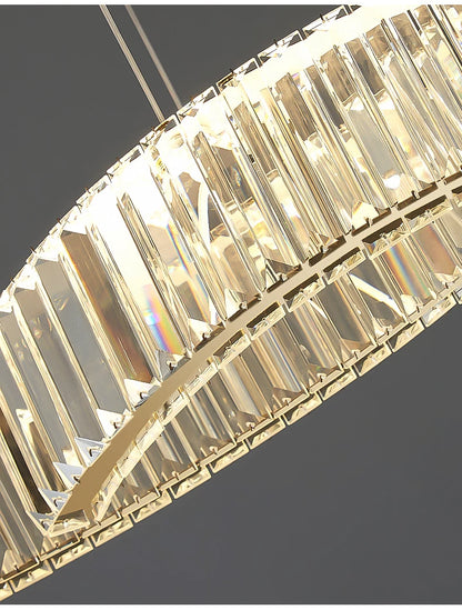 Modern Luxury LED Crystal Pendant Lights Villa Dining Room Kitchen Lighting Lustre Decor Chandeliers Indoor Bar Lights Fixture