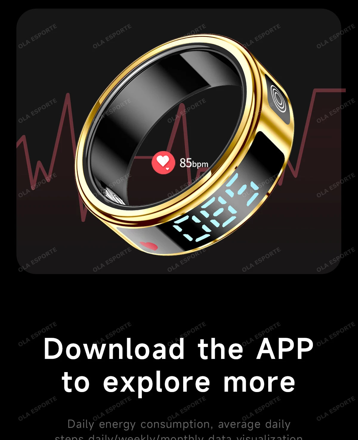 2026 R12 Smart Ring with Display Screen and Touch, Wireless Charging, Health Manager 5ATM Waterproof For Men Women Smartring New