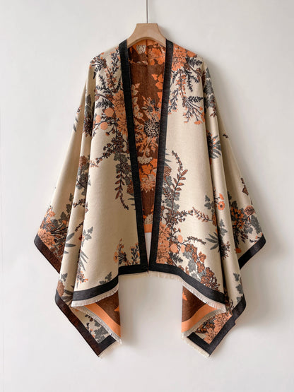 Warm Shawl Women Scarf Luxury Cashmere Winter Blanket Wraps Casual Floral Print Pashmina Bufanda Travel Poncho Stoles Echarpe