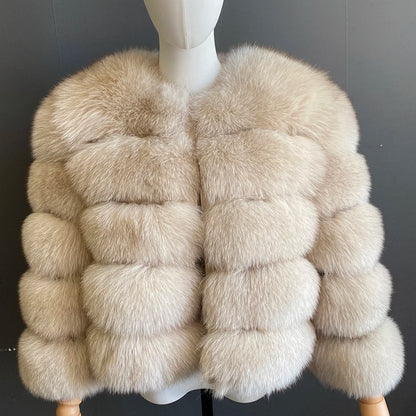 Women's Fur Coat Fox Fur Jackets for Women Clothing Natural Real Fox Fur Jacket Coats for Women Fur Jacket in Promotion