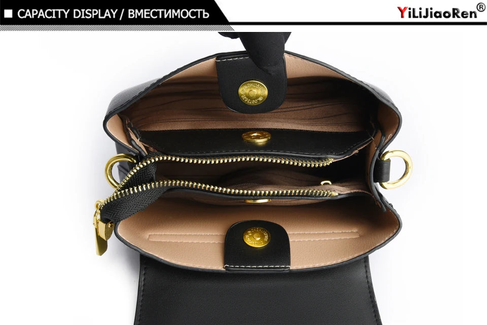 Fashion Embroidery Shoulder Bag Women Designer High Quality Leather Handbag Purse Ladies Small Crossbody Messenger Bag Female