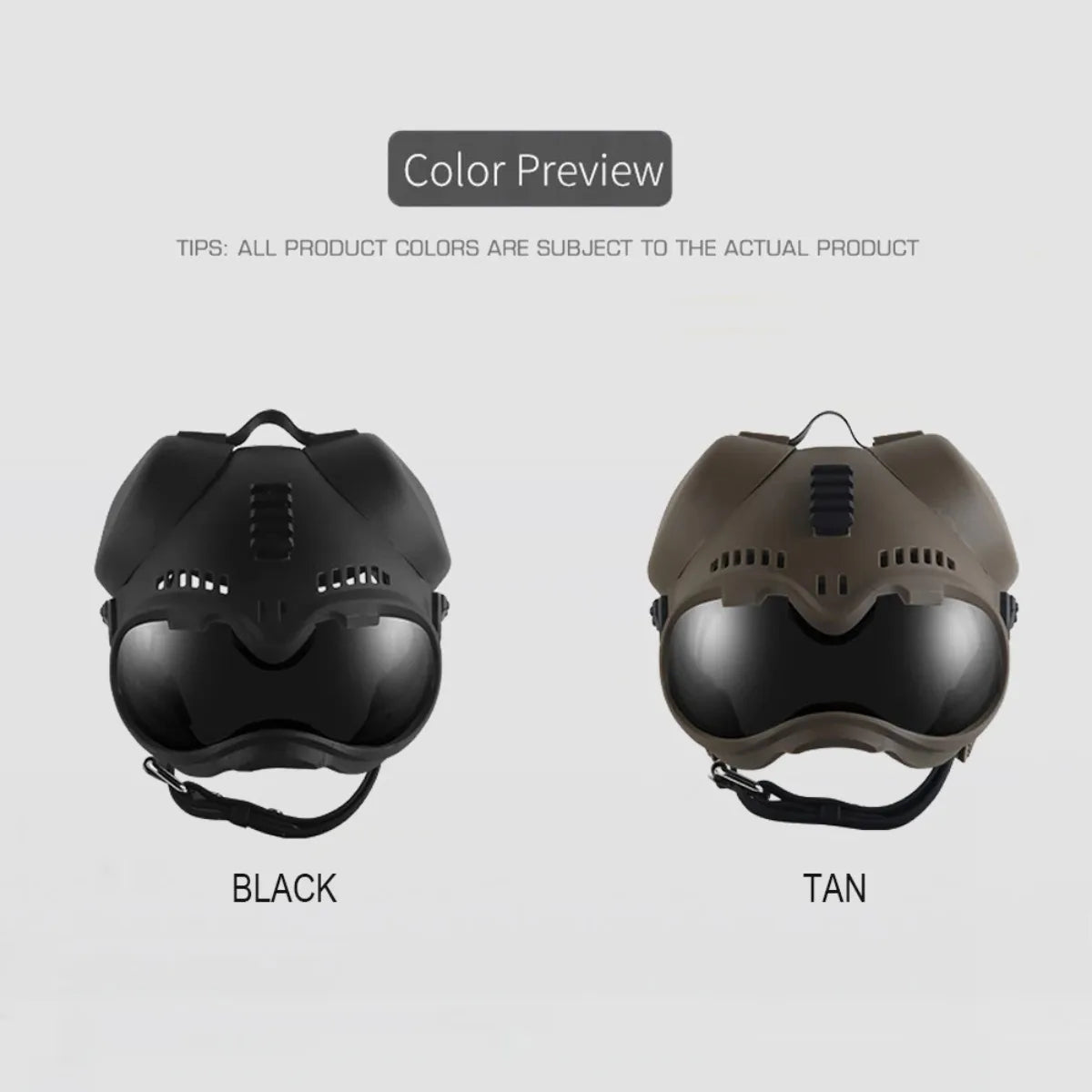 ATUBAN Tactical Dog Military Hunting Training K9 Helmet, Large Dog Patrol Dogs Sheepdog Pet Motorcycle Protective Helmet Goggles