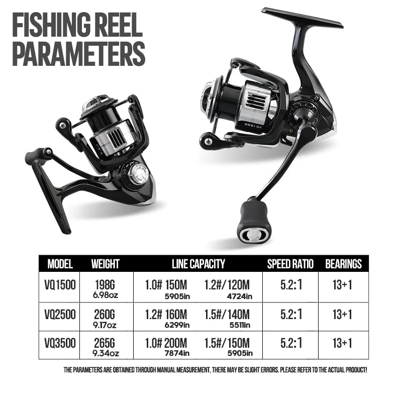 TAIYU High Quality Lightweight Spinning Fishing Reel 13+1 Bearing 5.2:1 Speed Ratio Universal Spinning Reel For All Water Areas