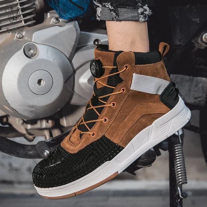 JG WOLVES Motorcycle Boots 2027 New Men Women Motorbike Riding Shoes Breathable Biker Boots Motorboats Motorcycle Shoes Bota