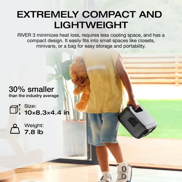 ECOFLOW 20W GaN-C Charger with RIVER 3 230 Portable Power Station, 230Wh LiFePO4 Battery, 300W Up to 600W AC Output