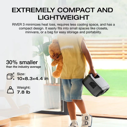 ECOFLOW 20W GaN-C Charger with RIVER 3 230 Portable Power Station, 230Wh LiFePO4 Battery, 300W Up to 600W AC Output