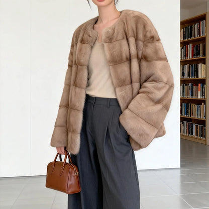 AYUSNUE Natural Female Mink Fur Coat Women Clothes Vintage Winter Jacket Whole Mink Real Fur Coat Warm New in Coats Шуба Женская