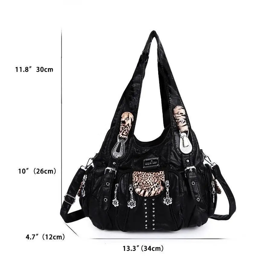 Fashion Handbags Women Shoulder Bags PU Leather Handbag Female Satchel Big-capacity Shoulder Purse Bag Bolsa Feminina