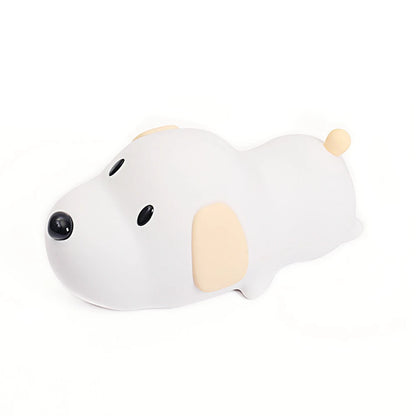 USB Rechargeable Bedside Mood Light Puppy Lamp Silicone Dog LED Night Lights Touch Sensor Colors  for Children Baby Toy Gift