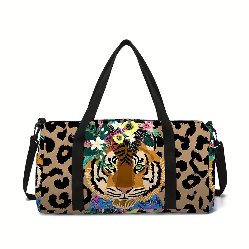 animal horse panda cat dog 3D Printed Large Capacity Travel Bags Barrel Shape Crossbody Bag Outdoor Sports Bags Gym Yoga Bag