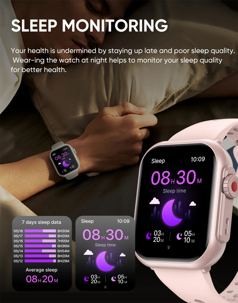 2026 New 1000 mAh Smart Watch Men Women 1.85“HD AMOLED GPS track Full Touch Screen IP68 Waterproof Bluetooth Call SmartWatch Man