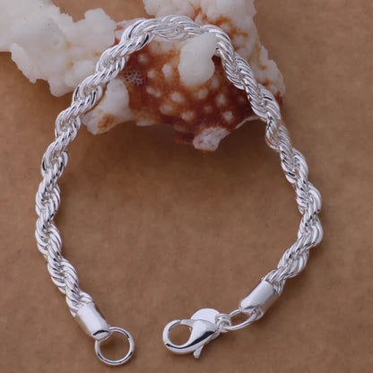 925 Sterling Silver Bracelet Heart High Quality Romance Chain For Woman Men Fashion Engagement Party Wedding Jewelry Gift