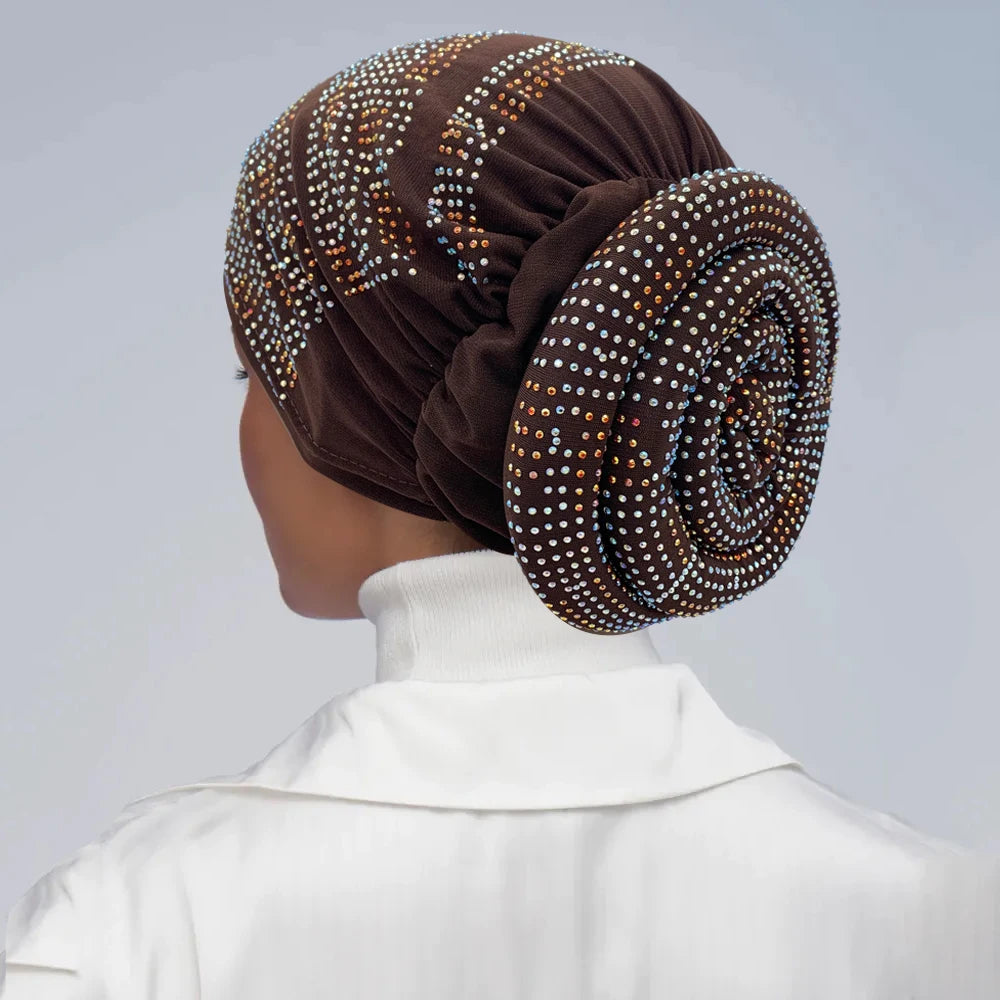 Summer Breathable Turban Cap for Women Muslim Under Scarf Cap African Lady Head Wraps Bonnet