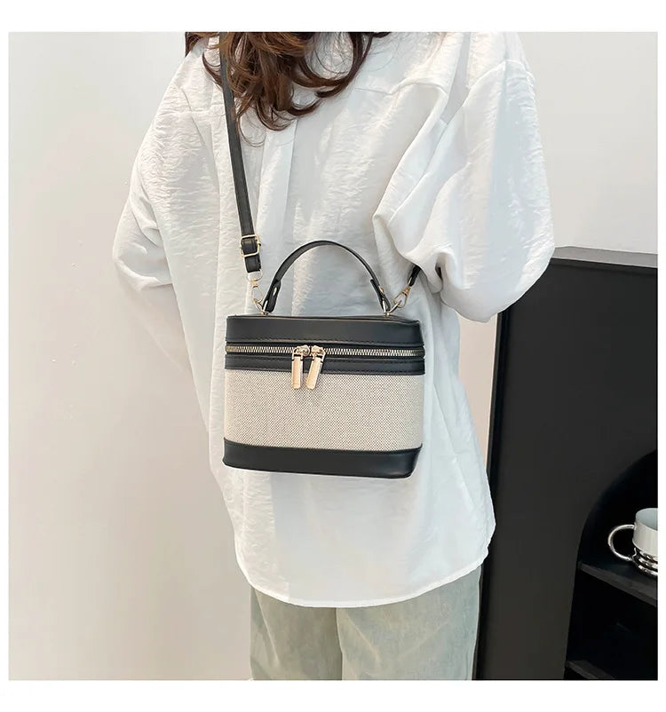 Fashion Round Bucket Bags For Women's Daily Used, Leopard Pattern Crossbody Shoulder Bag For Commuting, Casual Ladies Handbags