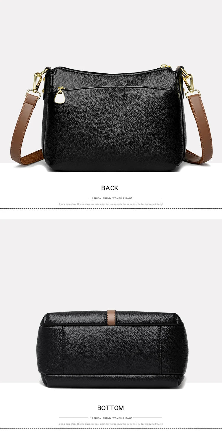 Genuine High Quality Soft Leather Women's Handbag Trend Designer Female Crossbody Bag Casual Shoulder Messenger Handbags 2025