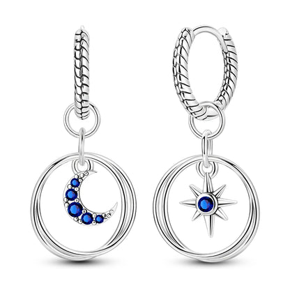 925 Sterling Silver Original Hoop Earring For Woman Luxury  Pendientes Wedding Jewelry Gift