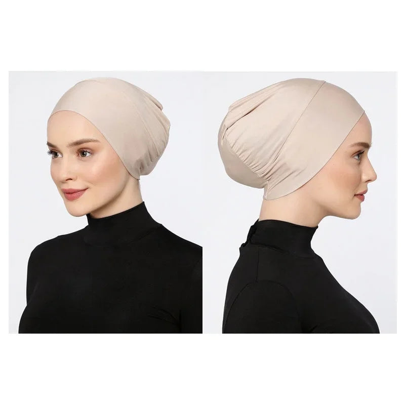 Women's Hijabs Sport Modal Islamic Black Undercap Muslim Abaya Hijabs Abayas Jersey Turbans Turban Instant Head Wrap Women Cap