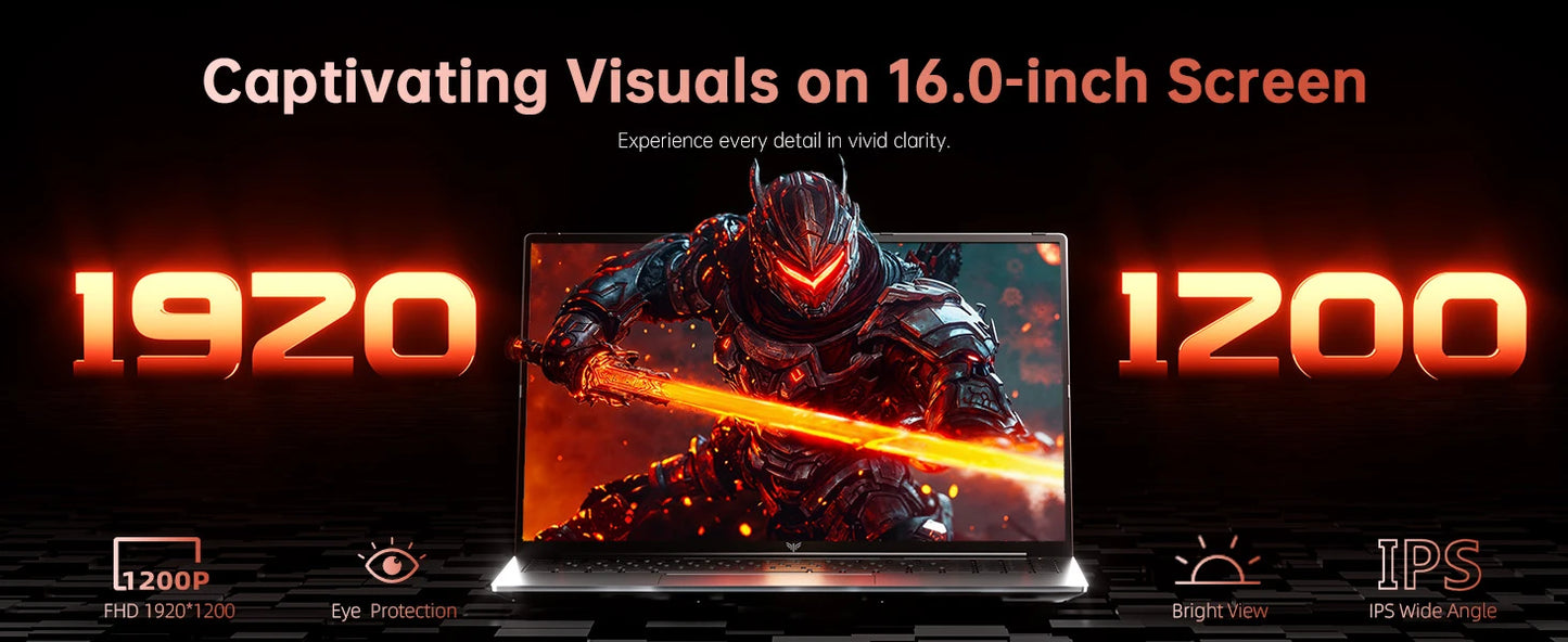 ACEMAGIC AMD Ryzen 9 6900HX Laptop 16 Inch FHD Display 16GB LPDDR5 RAM 512GB SSD Gaming Notebook Backlit Keyboard Windows 11 Pro
